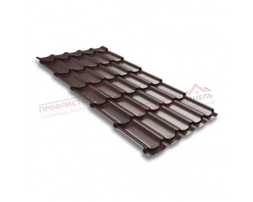 Металлочерепица квинта плюс 0,5 Rooftop Matte RAL 8017 шоколад