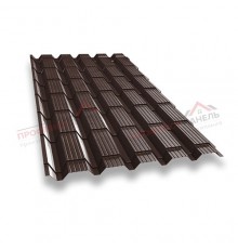 Металлочерепица квадро профи 0,4 PE RAL 8017 шоколад