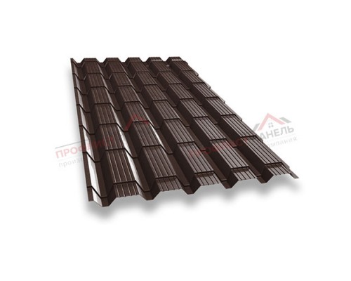 Металлочерепица квадро профи 0,5 Quarzit RAL 8017 шоколад