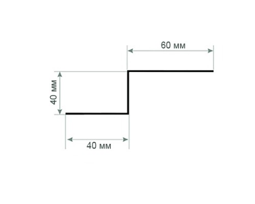 Z-профиль перфорированный К239 2,5-97x40x2500 мм, из нержавеющей стали