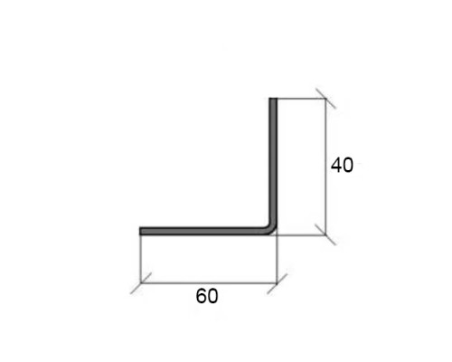 L-профиль перфорированный К242 2,5-60x40x3000 мм, из нержавеющей стали
