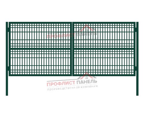 Ворота «Эльбрус» - каркас со сварной сеткой / RAL 6005 / 2м