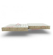 Двухслойные сэндвич-панели из минеральной ваты, ширина 1200 мм, толщина 150 мм, 0.5, RAL9002
