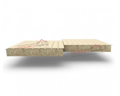 Двухслойные сэндвич-панели из минеральной ваты, ширина 1200 мм, толщина 80 мм, 0.5, RAL1015