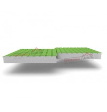 Двухслойные сэндвич-панели из пенополистирола, ширина 1200 мм, толщина 100 мм, 0.5, RAL 6018
