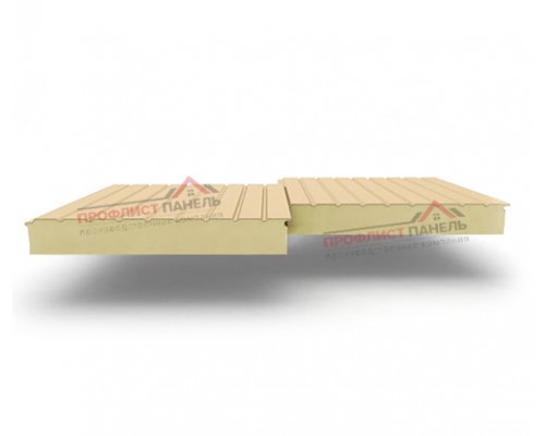 Двухслойные сэндвич-панели из пенополиуретана, ширина 1200 мм, толщина 120 мм, 0.5, RAL1014