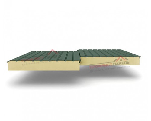 Двухслойные сэндвич-панели из пенополиуретана, ширина 1000 мм, толщина 150 мм, 0.5, RAL6005