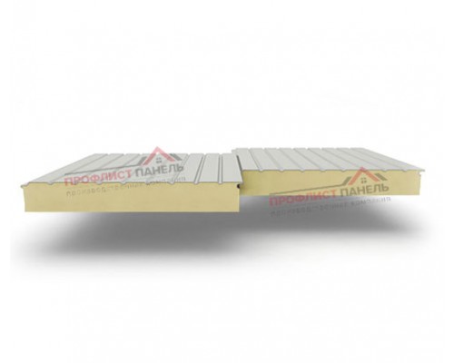 Двухслойные сэндвич-панели из пенополиуретана, ширина 1200 мм, толщина 80 мм, 0.5, RAL7047