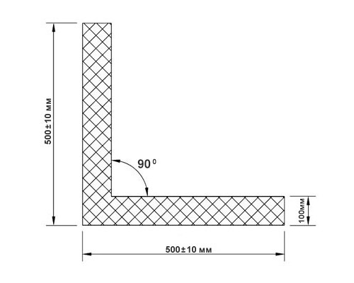 Горизонтальная угловая сэндвич-панель из пенополиуретана, ширина 1200 мм, толщина 100 мм, 0.5/0.5, RAL1014