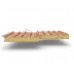 Кровельные сэндвич панели из пенополиуретана, ширина 1200 мм, толщина 40 мм, 0.5/0.5, золотой орех