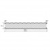 Стеновые сэндвич-панели из пенополиуретана, ширина 1160 мм, толщина 100 мм 0.5/0.5, RAL9002