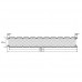 Стеновые сэндвич-панели из пенополиуретана, ширина 1200 мм, толщина 100 мм 0.5/0.5, RAL8017