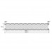 Стеновые сэндвич-панели из пенополистирола, ширина 1160 мм, толщина 150 мм, 0.5/0.5, RAL8017
