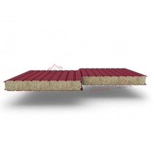 Стеновые сэндвич-панели с наполнителем из минеральной ваты толщиной 100 мм, ширина панели 1000 мм, цвет RAL 3011