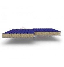 Стеновые сэндвич-панели с наполнителем из минеральной ваты толщиной 150 мм, ширина панели 1000 мм, цвет RAL 5002