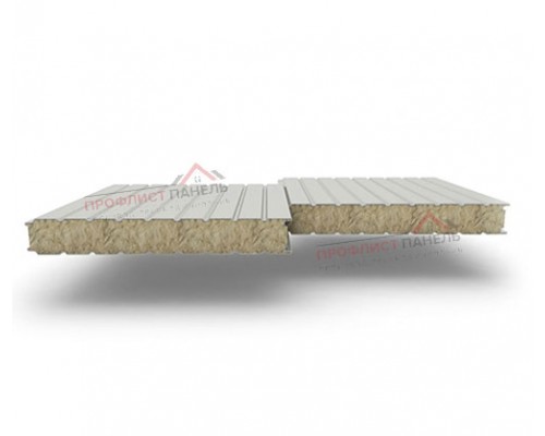 Стеновые сэндвич-панели из минеральной ваты, ширина 1000 мм, толщина 150 мм, 0.5/0.5, RAL7035