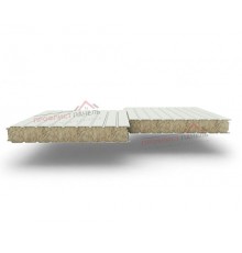 Стеновые сэндвич-панели с наполнителем из минеральной ваты толщиной 120 мм, ширина панели 1190 мм, цвет RAL 9002