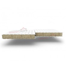Стеновые сэндвич-панели с наполнителем из минеральной ваты толщиной 180 мм, ширина панели 1000 мм, цвет RAL 9003