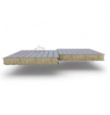 Стеновые сэндвич-панели из минеральной ваты, ширина 1160 мм, толщина 50 мм, 0.5/0.5, RAL9006