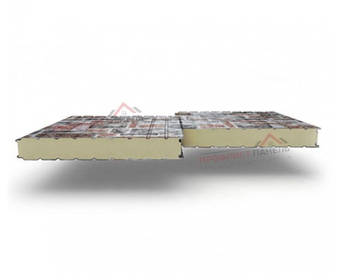 Стеновые сэндвич-панели из пенополиизоцианурата, ширина 1200 мм, толщина 160 мм, 0.5/0.5, кварцевый сланец