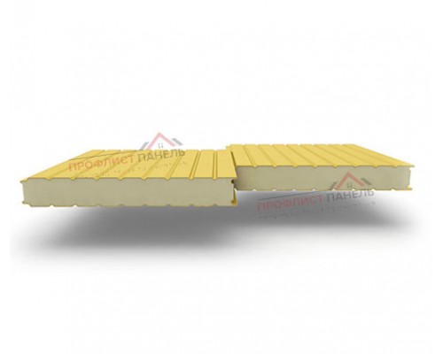 Стеновые сэндвич-панели из пенополиуретана, ширина 1200 мм, толщина 160 мм, 0.5/0.5, RAL1018