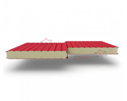 Стеновые сэндвич-панели из пенополиизоцианурата, ширина 1000 мм, толщина 60 мм, 0.5/0.5, RAL 3020