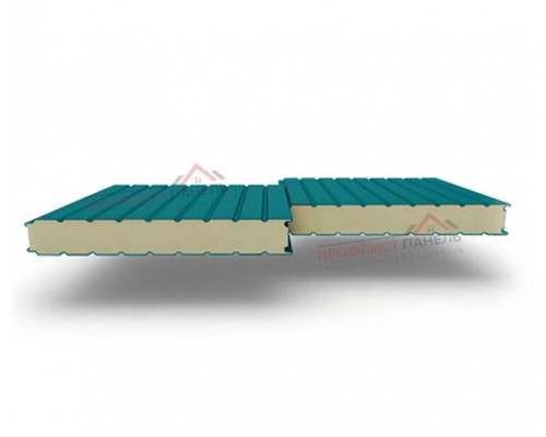Стеновые сэндвич-панели из пенополиуретана, ширина 1000 мм, толщина 160 мм, 0.5/0.5, RAL5021