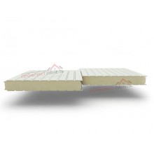 Стеновые сэндвич-панели с наполнителем из пенополиизоцианурата толщиной 220 мм, ширина панели 1000 мм, цвет RAL 9002