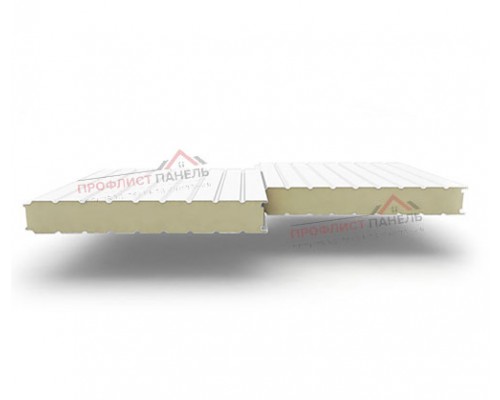 Стеновые сэндвич-панели из пенополиуретана, ширина 1000 мм, толщина 160 мм, 0.5/0.5, RAL9003