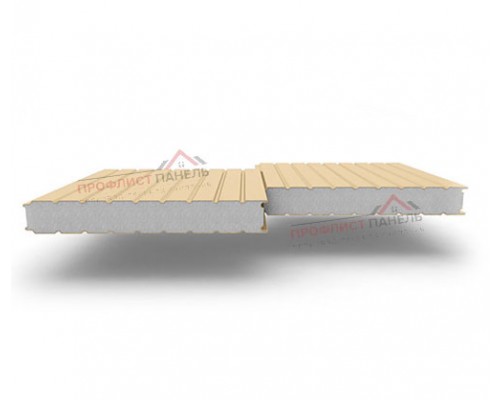 Стеновые сэндвич-панели из пенополистирола, ширина 1000 мм, толщина 200 мм, 0.5/0.5, RAL1014