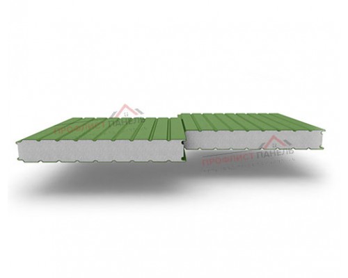 Стеновые сэндвич-панели из пенополистирола, ширина 1000 мм, толщина 120 мм, 0.5/0.5, RAL 6002