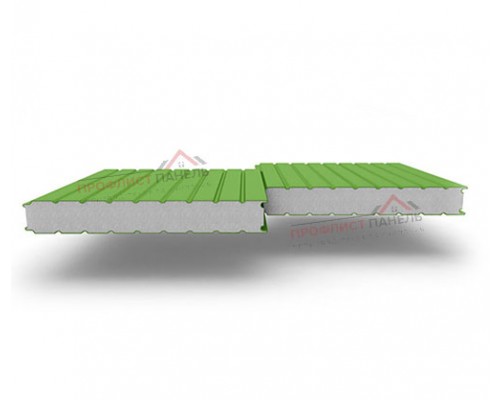 Стеновые сэндвич-панели из пенополистирола, ширина 1160 мм, толщина 120 мм, 0.5/0.5, RAL 6018