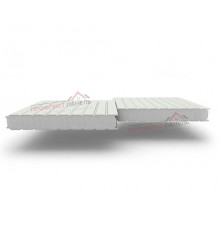 Стеновые сэндвич-панели из пенополистирола, ширина 1000 мм, толщина 150 мм, 0.5/0.5, RAL9002