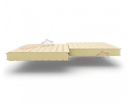 Стеновые сэндвич-панели из пенополиуретана, ширина 1000 мм, толщина 100 мм 0.5/0.5, RAL1015