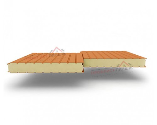 Стеновые сэндвич-панели из пенополиуретана, ширина 1200 мм, толщина 150 мм, 0.5/0.5, RAL2008