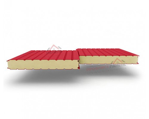 Стеновые сэндвич-панели из пенополиуретана, ширина 1000 мм, толщина 60 мм, 0.5/0.5, RAL 3020