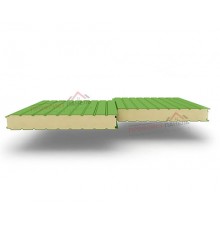 Стеновые сэндвич-панели из пенополиуретана, ширина 1000 мм, толщина 180 мм, 0.5/0.5, RAL6018