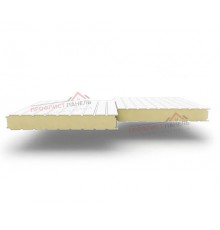 Стеновые сэндвич-панели из пенополиуретана, ширина 1000 мм, толщина 180 мм, 0.5/0.5, RAL9003