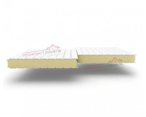 Стеновые сэндвич-панели из пенополиуретана, ширина 1200 мм, толщина 50 мм, 0.5/0.5, RAL9003