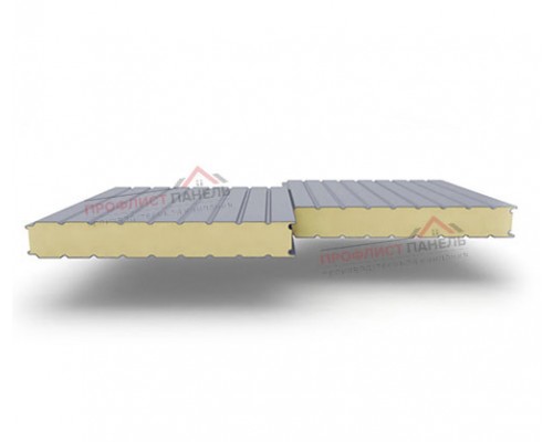 Стеновые сэндвич-панели из пенополиуретана, ширина 1000 мм, толщина 200 мм, 0.5/0.5, RAL9006