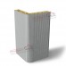 Вертикальная угловая сэндвич-панель из минеральной ваты, ширина 1000 мм, толщина 60 мм, 0.5/0.5, RAL9006