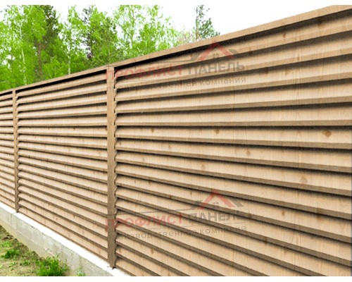 Забор-жалюзи S 58х136 мм, Сосна - 0,45мм
