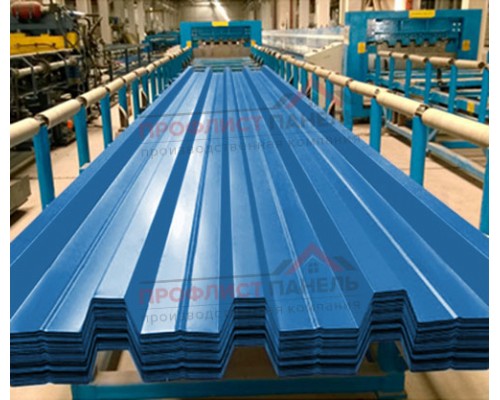 Профнастил Н57-750-0.5 Полиэстер RAL5015 Профнастил Н57-750-0.5 Полиэстер RAL5015