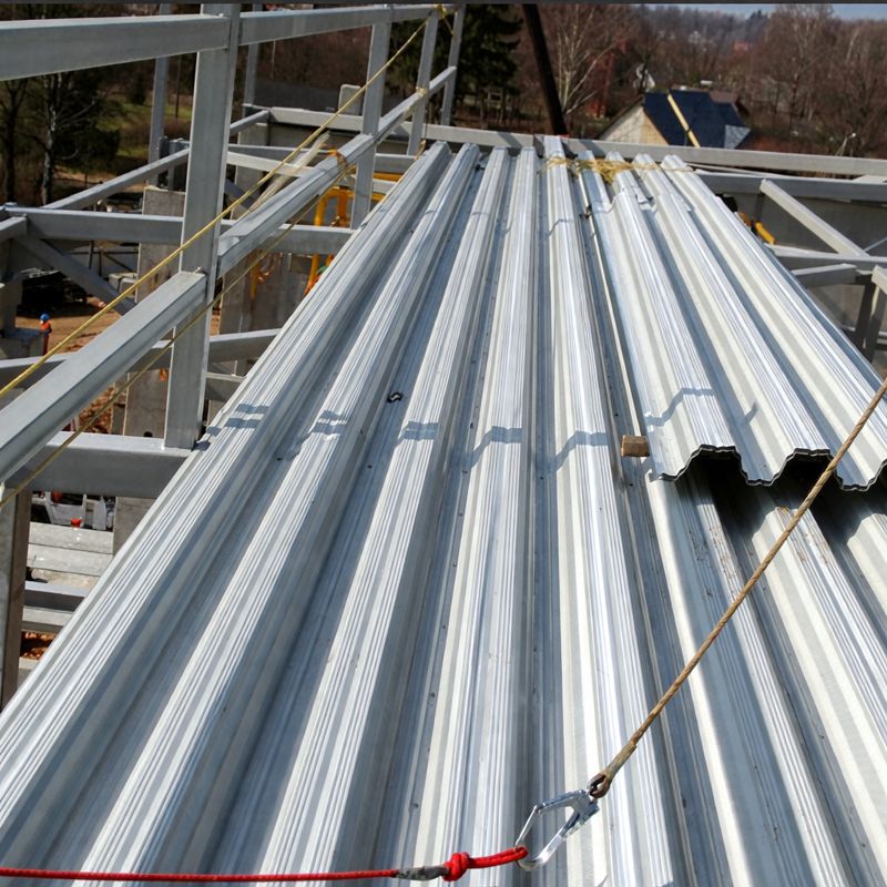 Монтаж профлиста H153 — пример узла/настила