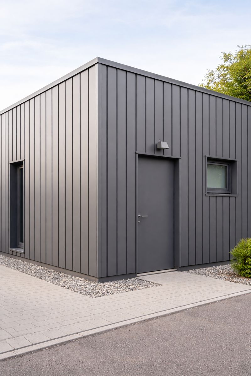 Монтаж вертикального металлического сайдинга — пример узла/фасада