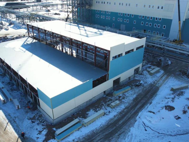 Здание из алюминиевых сэндвич-панелей для склада или коммерческого объекта