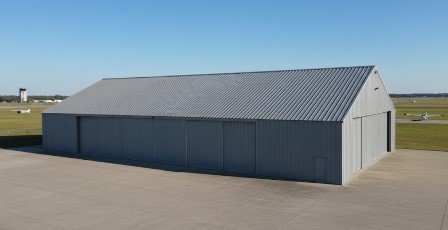 Ангар с кровлей из Н153