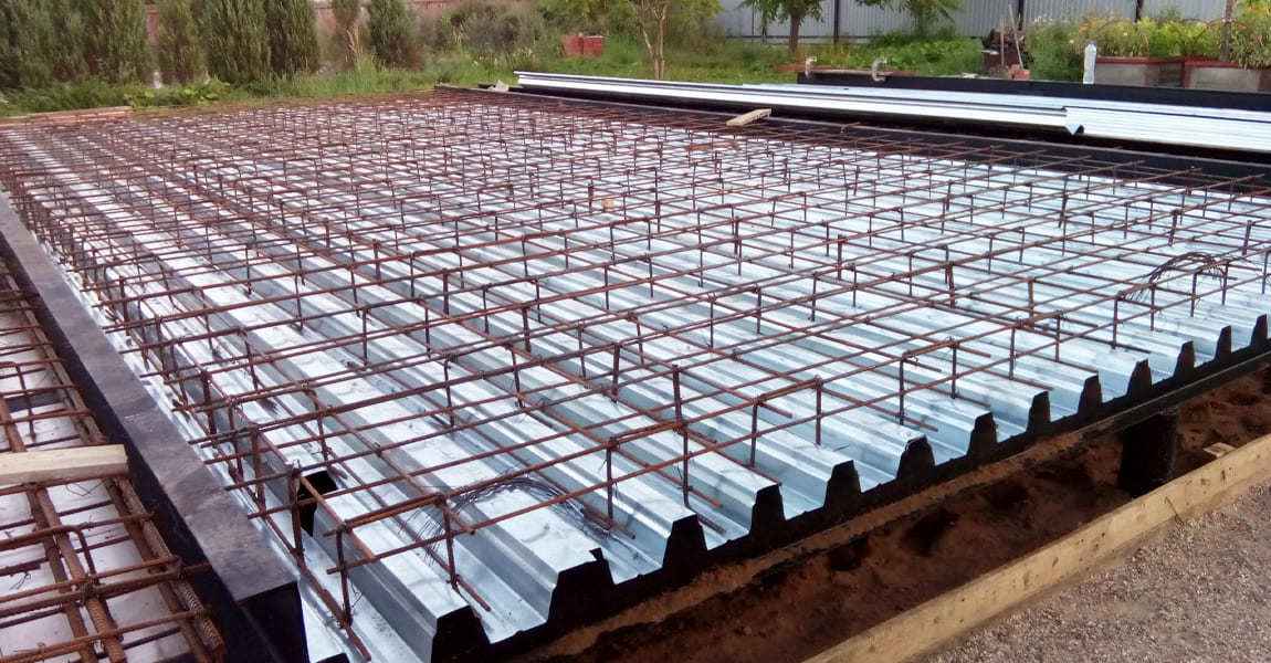 Профнастил для монолитного перекрытия, цвет графит