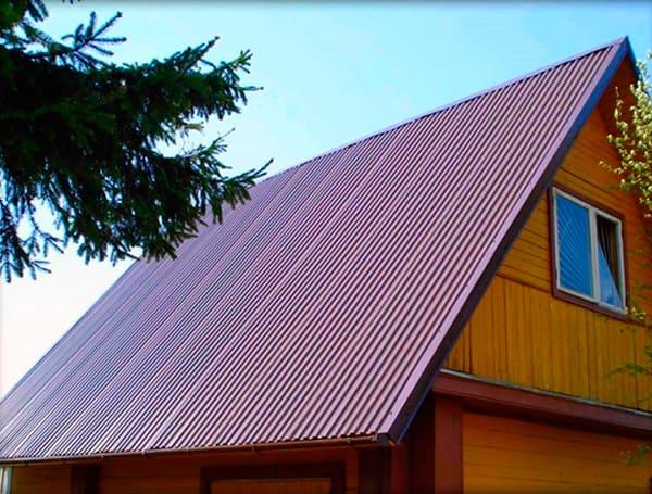 Кровля из профнастила, цвет графит
