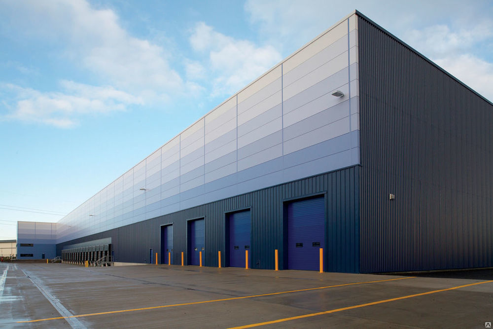 Гладкие сэндвич-панели из минеральной ваты для складов